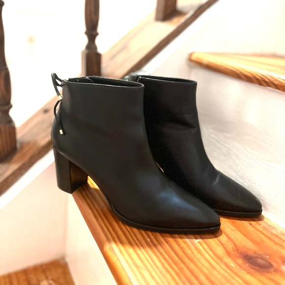 Stuart Weitzman Leather Heel Booties Ankle - Picture 5 of 8